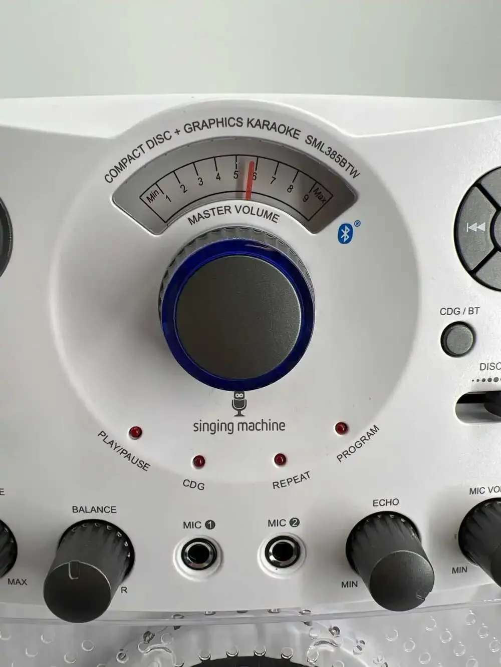 Singing Machine White Karaoke Kit | Kids OS Size Includes Microphones